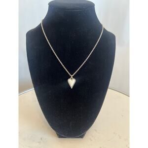BRIGHTON DAZZLING LOVE WHITE HEART REVERSIBLE PENDANT NECKLACE NEW WITH TAGS